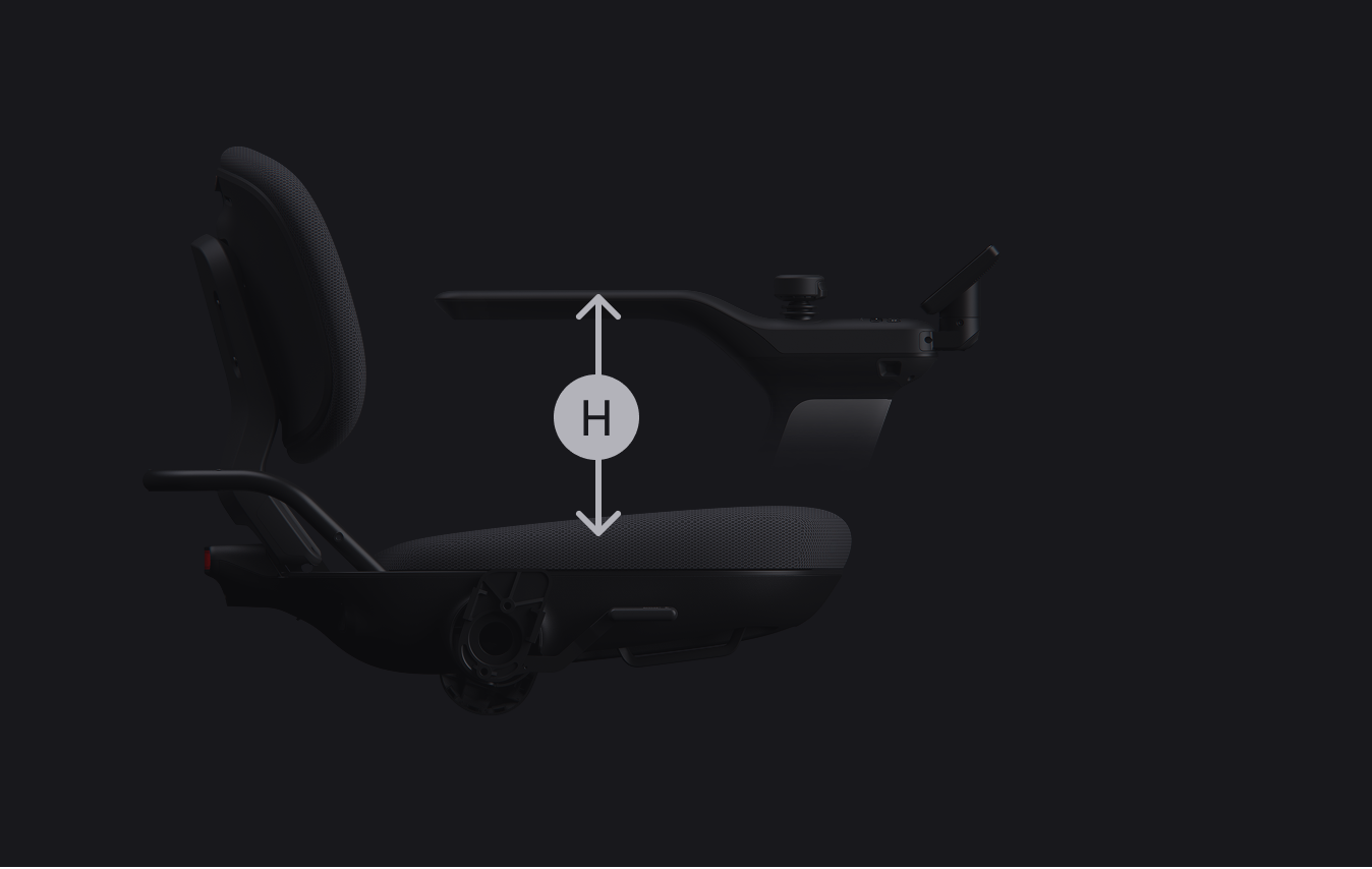 Armrest height diagram